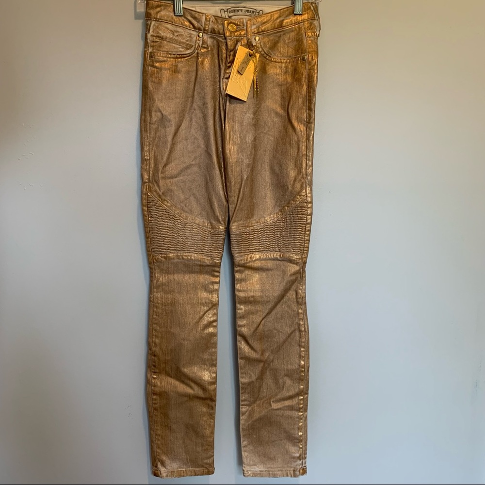 Robin’s Jeans Motorcycle Jeans in Gold